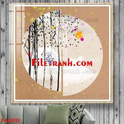 Download file gốc File gốc in bộ tranh decor treo tráng gương canvas FA4251 (in mica) 3D
