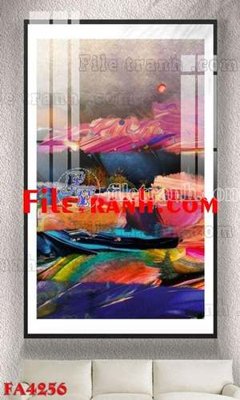 Ảnh gốc File gốc in bộ tranh decor treo tráng gương canvas FA4256 (độ nét cao) in mica