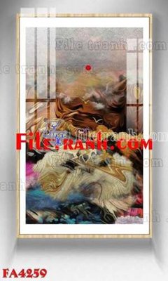 File gốc File gốc in bộ tranh decor treo tráng gương canvas FA4259 (in 3D) nghệ thuật