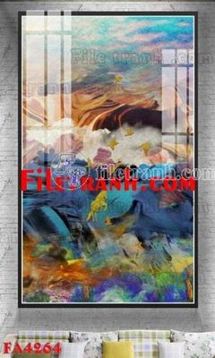 File PSD File gốc in bộ tranh decor treo tráng gương canvas FA4264 (gốc) nhiều lớp (multi-layer)