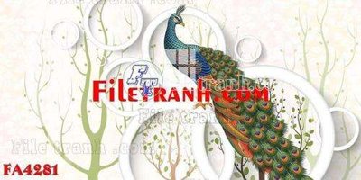 File tranh in trần 3D File gốc in bộ tranh decor treo tráng gương canvas FA4281 (ảnh gốc)