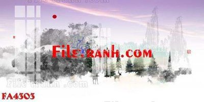 File tranh File gốc in bộ tranh decor treo tráng gương canvas FA4303 (gốc) in film