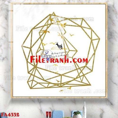 File PSD File gốc in bộ tranh decor treo tráng gương canvas FA4332 (gốc) cho in quảng cáo