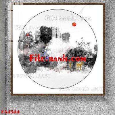 File tranh gốc File gốc in bộ tranh decor treo tráng gương canvas FA4344 (bản quyền) độc đáo