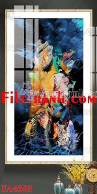 File gốc File gốc in bộ tranh decor treo tráng gương canvas FA4363 (in tráng gương) nghệ thuật