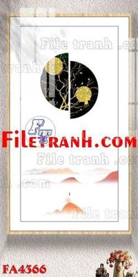 File gốc File gốc in bộ tranh decor treo tráng gương canvas FA4366 (chuẩn màu) cho in offset