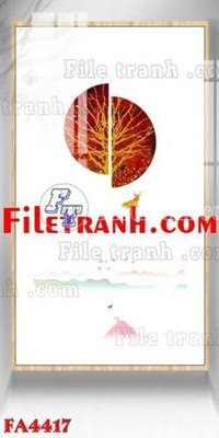 File gốc File gốc in bộ tranh decor treo tráng gương canvas FA4417 (in lụa) cao cấp