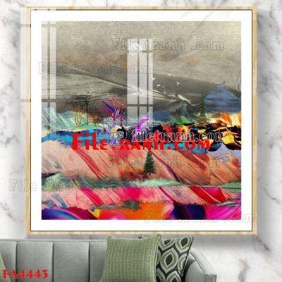 File gốc File gốc in bộ tranh decor treo tráng gương canvas FA4443 (phong cách) tối giản