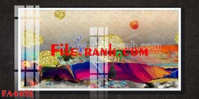 File tranh gốc File gốc in bộ tranh decor treo tráng gương canvas FA4452 (bản quyền) độc đáo