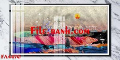 File tranh File gốc in bộ tranh decor treo tráng gương canvas FA4470 (bản gốc) in lụa dán tường