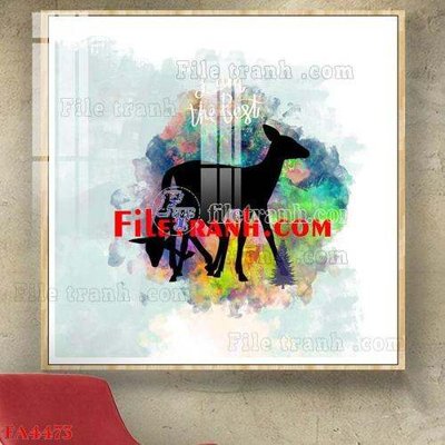 File tranh File gốc in bộ tranh decor treo tráng gương canvas FA4473 (file gốc) chủ đề phong thủy