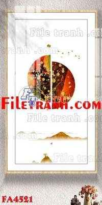 File ảnh File gốc in bộ tranh decor treo tráng gương canvas FA4521 (gốc) in PP, decal