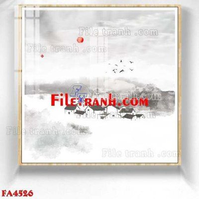 File ảnh File gốc in bộ tranh decor treo tráng gương canvas FA4526 (gốc) in PP, decal