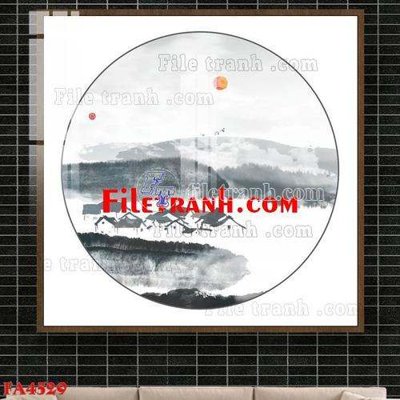 File tranh in trần 3D File gốc in bộ tranh decor treo tráng gương canvas FA4529 (ảnh gốc)
