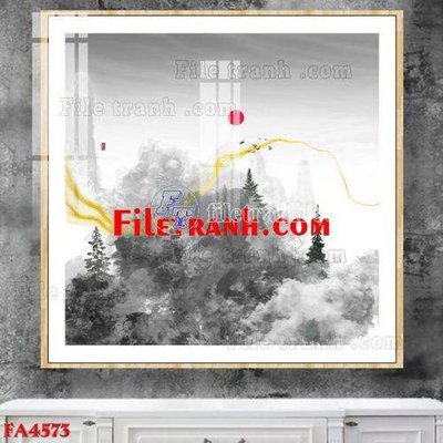 Hình ảnh file gốc in lụa File gốc in bộ tranh decor treo tráng gương canvas FA4573