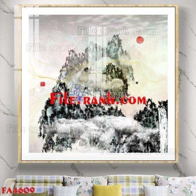 File in trần File gốc in bộ tranh decor treo tráng gương canvas FA4609 (bản gốc) phong cảnh