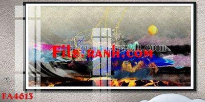 File PSD File gốc in bộ tranh decor treo tráng gương canvas FA4613 (bản gốc) cho nhà in