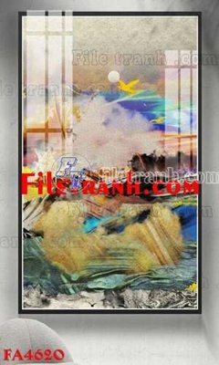 File gốc File gốc in bộ tranh decor treo tráng gương canvas FA4620 (phong cách) tối giản