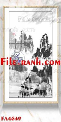 File in trần File gốc in bộ tranh decor treo tráng gương canvas FA4649 (file gốc) xuyên sáng