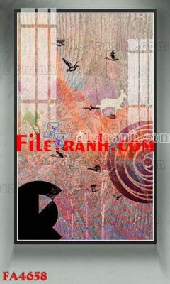 File tranh File gốc in bộ tranh decor treo tráng gương canvas FA4658 (gốc) chủ đề tĩnh vật
