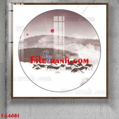 File tranh gốc File gốc in bộ tranh decor treo tráng gương canvas FA4681 (bản quyền) độc đáo