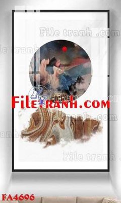 File tranh File gốc in bộ tranh decor treo tráng gương canvas FA4696 (ảnh gốc) in trần 3D