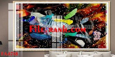 File gốc in ấn File gốc in bộ tranh decor treo tráng gương canvas FA4718 chuẩn màu CMYK