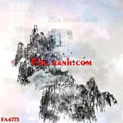 File gốc File gốc in bộ tranh decor treo tráng gương canvas FA4773 (in lụa) trang trí tường