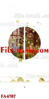 File tranh File gốc in bộ tranh decor treo tráng gương canvas FA4787 (gốc) chủ đề thiên nhiên