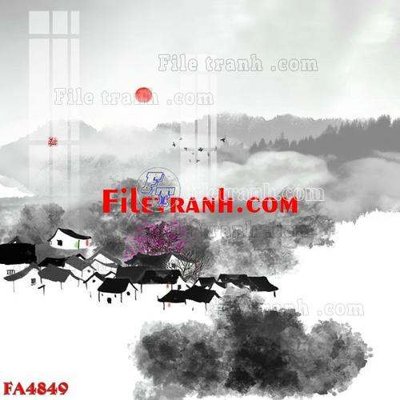 File tranh File gốc in bộ tranh decor treo tráng gương canvas FA4849 (gốc) in vải canvas