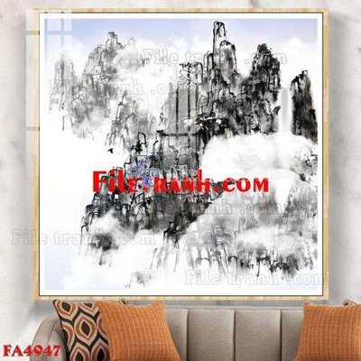 Download file gốc File gốc in bộ tranh decor treo tráng gương canvas FA4947 (in mica) 3D