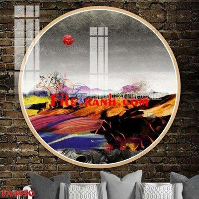 File gốc File gốc in bộ tranh decor treo tráng gương canvas FA4950 (in 3D) cho trang trí