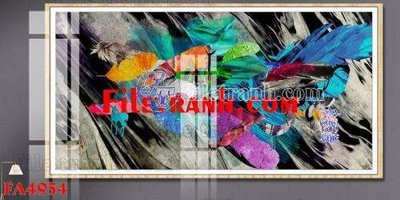 File tranh File gốc in bộ tranh decor treo tráng gương canvas FA4954 (bản gốc) treo quán cafe