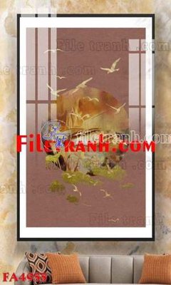 File in lụa File gốc in bộ tranh decor treo tráng gương canvas FA4955 (hoa văn) File gốc in bộ tranh decor treo tráng gương canvas FA4955