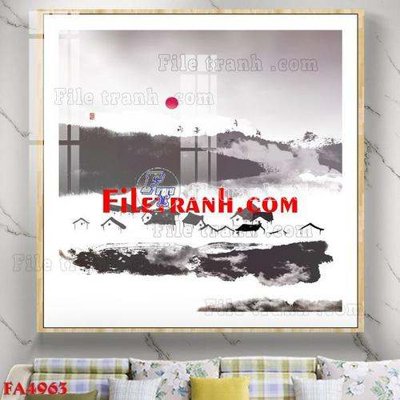 File ảnh File gốc in bộ tranh decor treo tráng gương canvas FA4963 (gốc) in Hiflex
