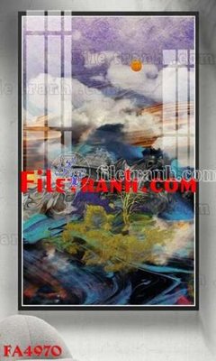 File in ấn File gốc in bộ tranh decor treo tráng gương canvas FA4970 chuyên nghiệp