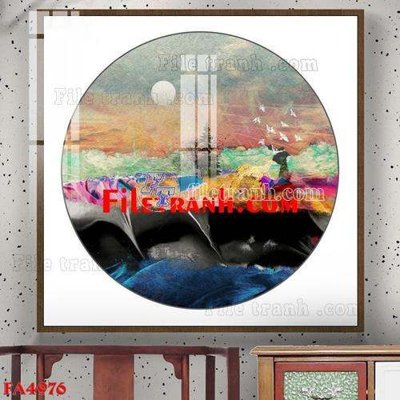 Ảnh gốc File gốc in bộ tranh decor treo tráng gương canvas FA4976 (nét căng) in mica