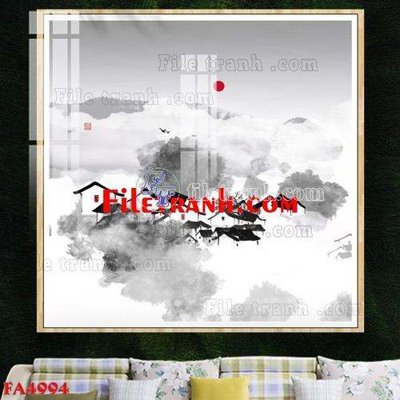 Tải về hình ảnh gốc File gốc in bộ tranh decor treo tráng gương canvas FA4994 sắc nét