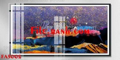 Tải file File gốc in bộ tranh decor treo tráng gương canvas FA5002 (gốc) chủ đề phong thủy