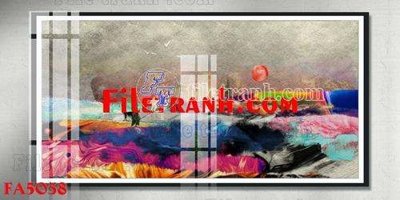 File gốc in ấn File gốc in bộ tranh decor treo tráng gương canvas FA5038 chuẩn màu CMYK