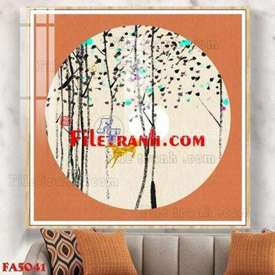 Download file gốc File gốc in bộ tranh decor treo tráng gương canvas FA5041 (in lụa) hoa lá