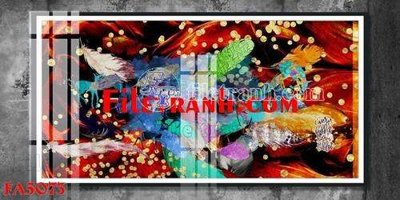 Tải file File gốc in bộ tranh decor treo tráng gương canvas FA5073 (gốc) làm tranh treo tường