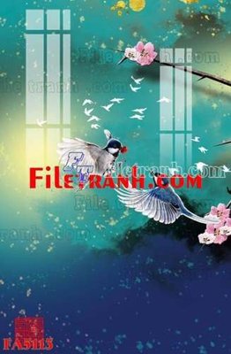 File gốc File gốc in bộ tranh decor treo tráng gương canvas FA5113 (in lụa) chi tiết cao