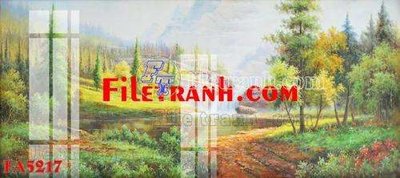 File tranh File gốc in bộ tranh decor treo tráng gương canvas FA5217 (gốc) chủ đề thiên nhiên