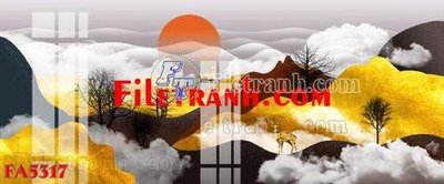 File gốc File gốc in bộ tranh decor treo tráng gương canvas FA5317 (vector) cho in ấn