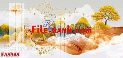 File ảnh File gốc in bộ tranh decor treo tráng gương canvas FA5325 (gốc) dùng in Pano
