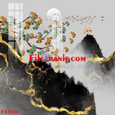 File PSD File gốc in bộ tranh decor treo tráng gương canvas FA5344 (chất lượng in ấn)