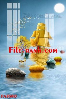 File in mica File gốc in bộ tranh decor treo tráng gương canvas FA5390 (bản gốc) siêu trong