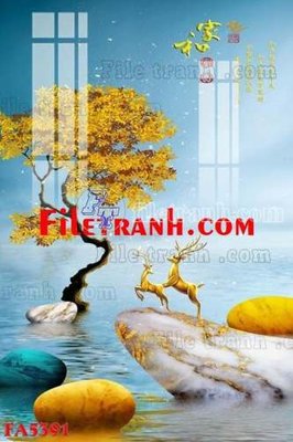 Tải file gốc in lụa File gốc in bộ tranh decor treo tráng gương canvas FA5391 siêu nét