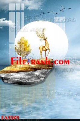 File tranh File gốc in bộ tranh decor treo tráng gương canvas FA5395 (gốc) chủ đề trẻ em